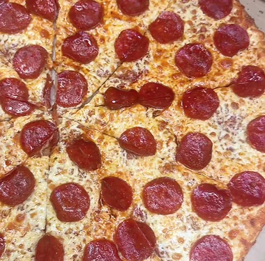 Pepperoni pizza with melted cheese